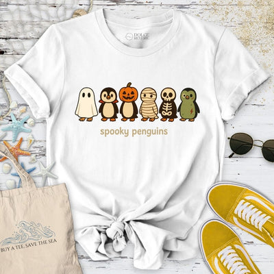 Spooky Penguins T-Shirt - Ocean Graphic Tee - Gift for Ocean Lovers - Unisex