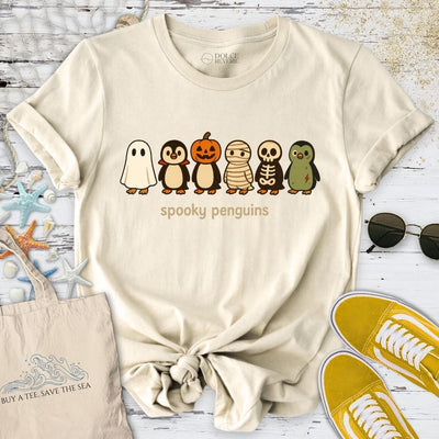 Spooky Penguins T-Shirt - Ocean Graphic Tee - Gift for Ocean Lovers - Unisex
