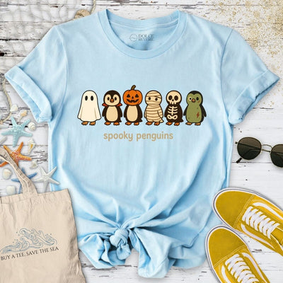 Spooky Penguins T-Shirt - Ocean Graphic Tee - Gift for Ocean Lovers - Unisex