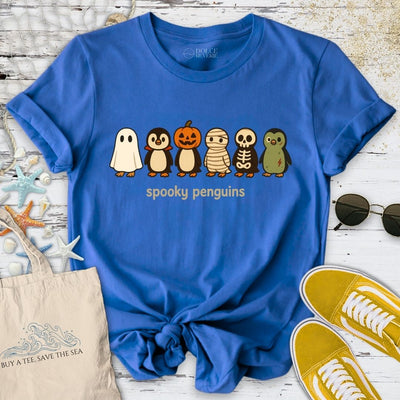 Spooky Penguins T-Shirt - Ocean Graphic Tee - Gift for Ocean Lovers - Unisex