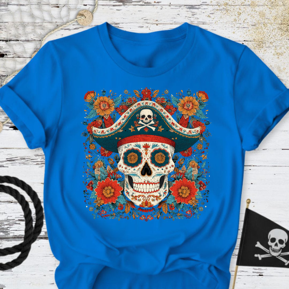 Mexican Pirate Skull T-Shirt - Ocean Graphic Tee - Gift for Ocean Lovers - Unisex