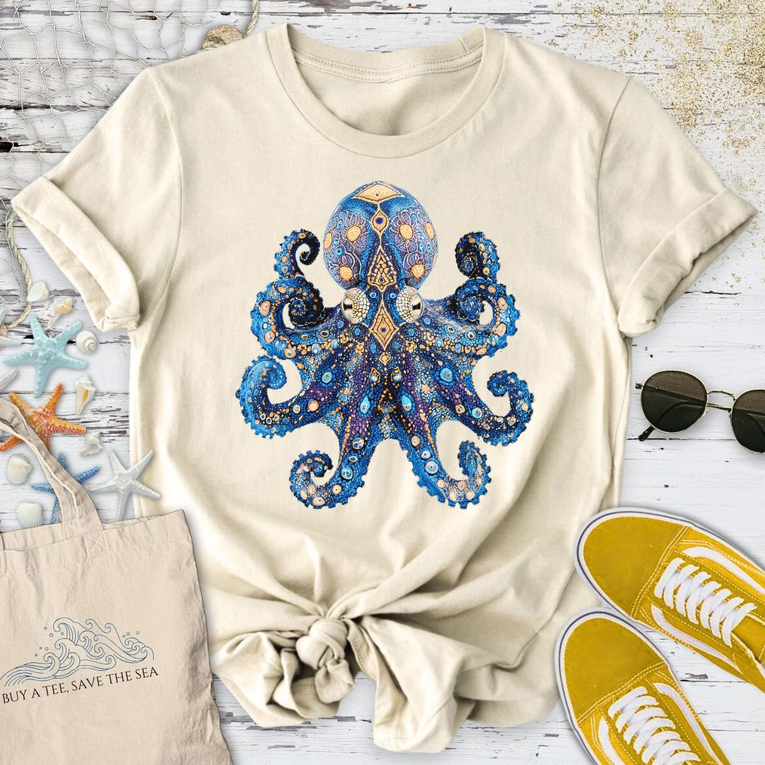 Blue-Ringed Octopus T-Shirt - Ocean Graphic Tee - Gift for Ocean Lovers - Unisex