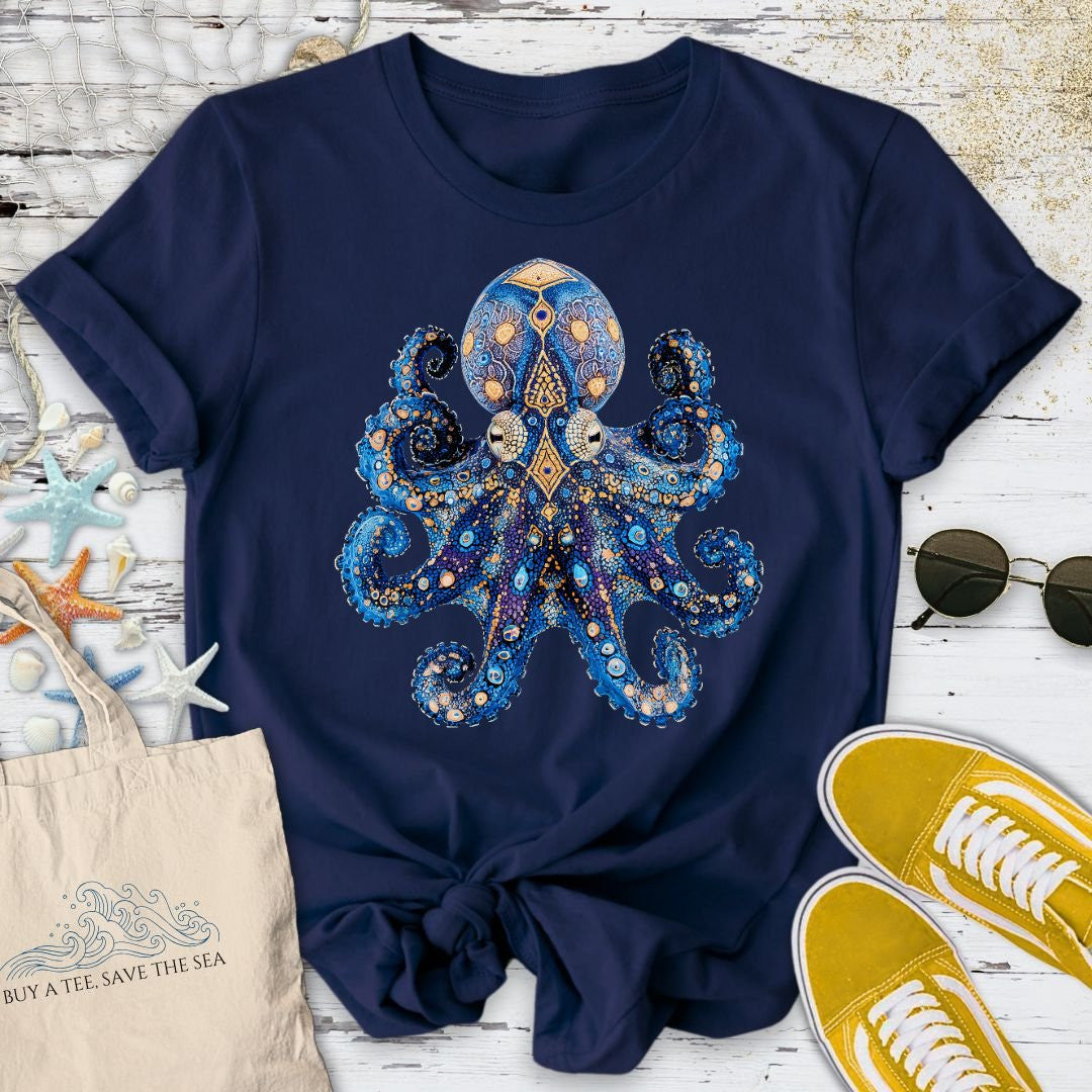 Blue-Ringed Octopus T-Shirt - Ocean Graphic Tee - Gift for Ocean Lovers - Unisex