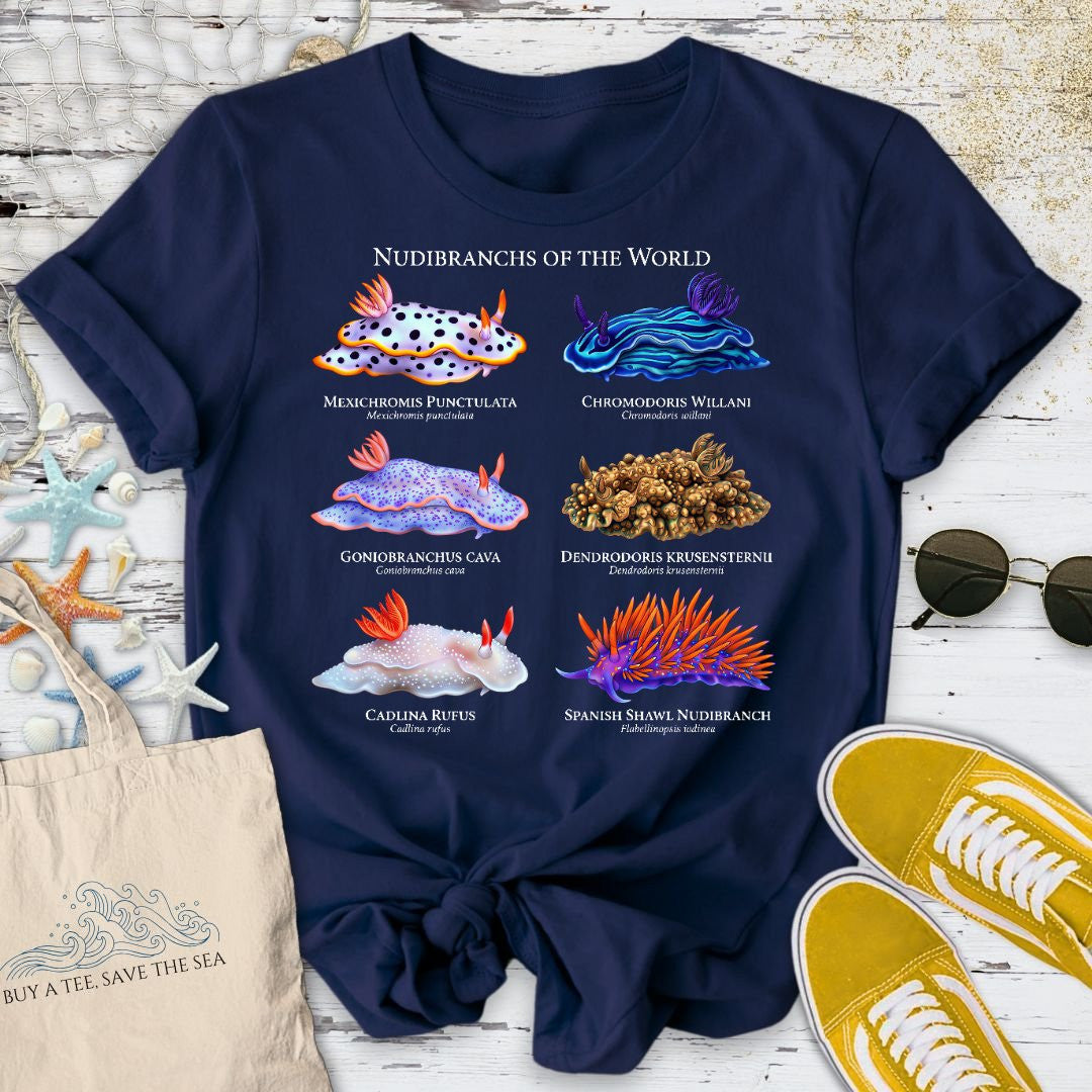 Nudibranchs T-Shirt - Ocean Graphic Tee - Gift for Ocean Lovers - Unisex