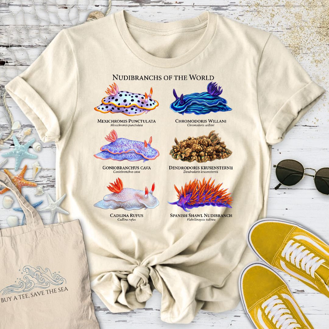 Nudibranchs T-Shirt - Ocean Graphic Tee - Gift for Ocean Lovers - Unisex