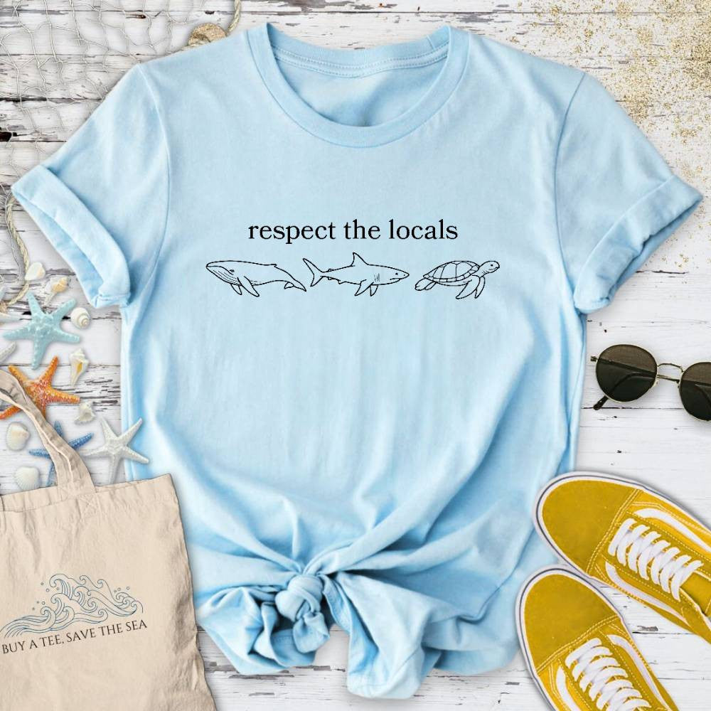 Locals T-Shirt - Ocean Graphic Tee - Gift for Ocean Lovers - Unisex
