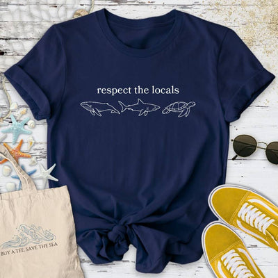 Locals T-Shirt - Ocean Graphic Tee - Gift for Ocean Lovers - Unisex