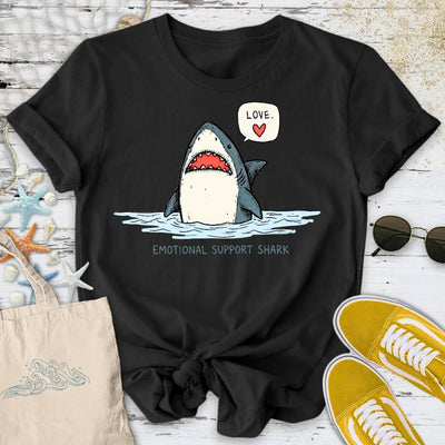 Emotional Support Shark T-Shirt - Ocean Graphic Tee - Gift for Ocean Lovers - Unisex