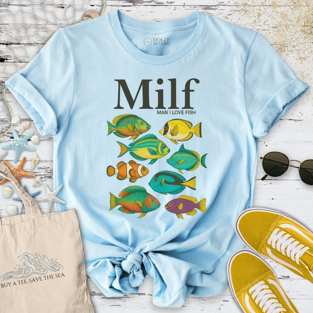 Milf T-Shirt - Ocean Graphic Tee - Gift for Ocean Lovers - Unisex