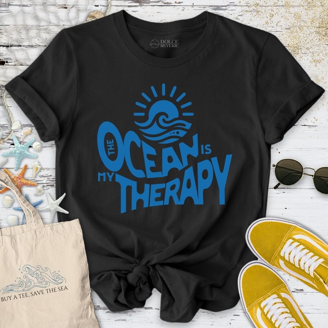 Ocean Is My Therapy T-Shirt - Graphic Tee - Gift for Ocean Lovers - Unisex