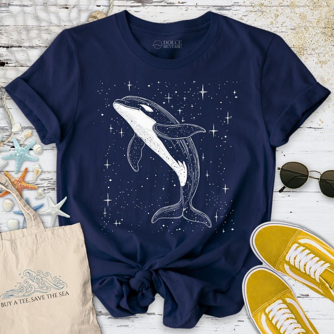 Cosmic Orca T-Shirt - Ocean Graphic Tee - Gift for Ocean Lovers - Unisex