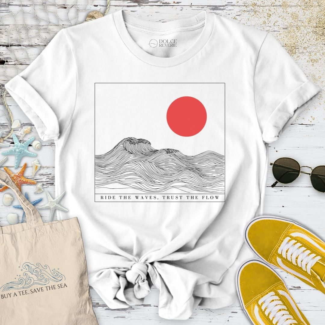 Trust the Flow T-Shirt - Ocean Graphic Tee - Gift for Ocean Lovers - Unisex