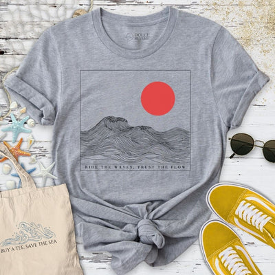 Trust the Flow T-Shirt - Ocean Graphic Tee - Gift for Ocean Lovers - Unisex