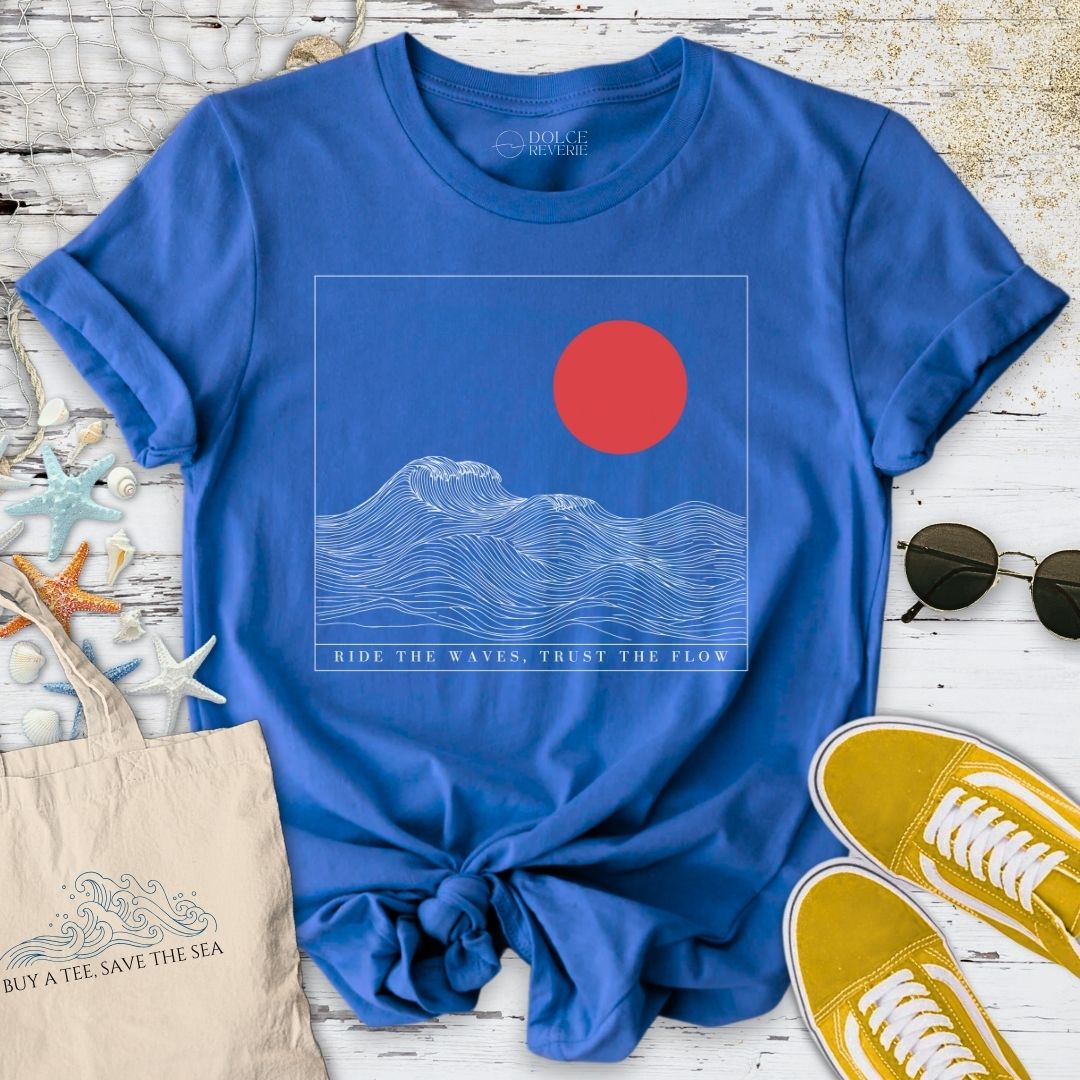 Trust the Flow T-Shirt - Ocean Graphic Tee - Gift for Ocean Lovers - Unisex