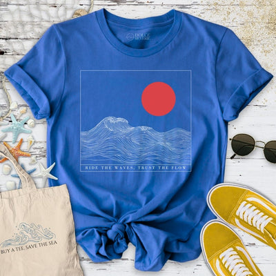 Trust the Flow T-Shirt - Ocean Graphic Tee - Gift for Ocean Lovers - Unisex