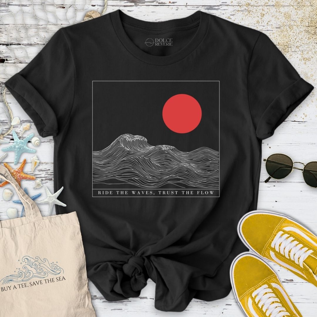 Trust the Flow T-Shirt - Ocean Graphic Tee - Gift for Ocean Lovers - Unisex