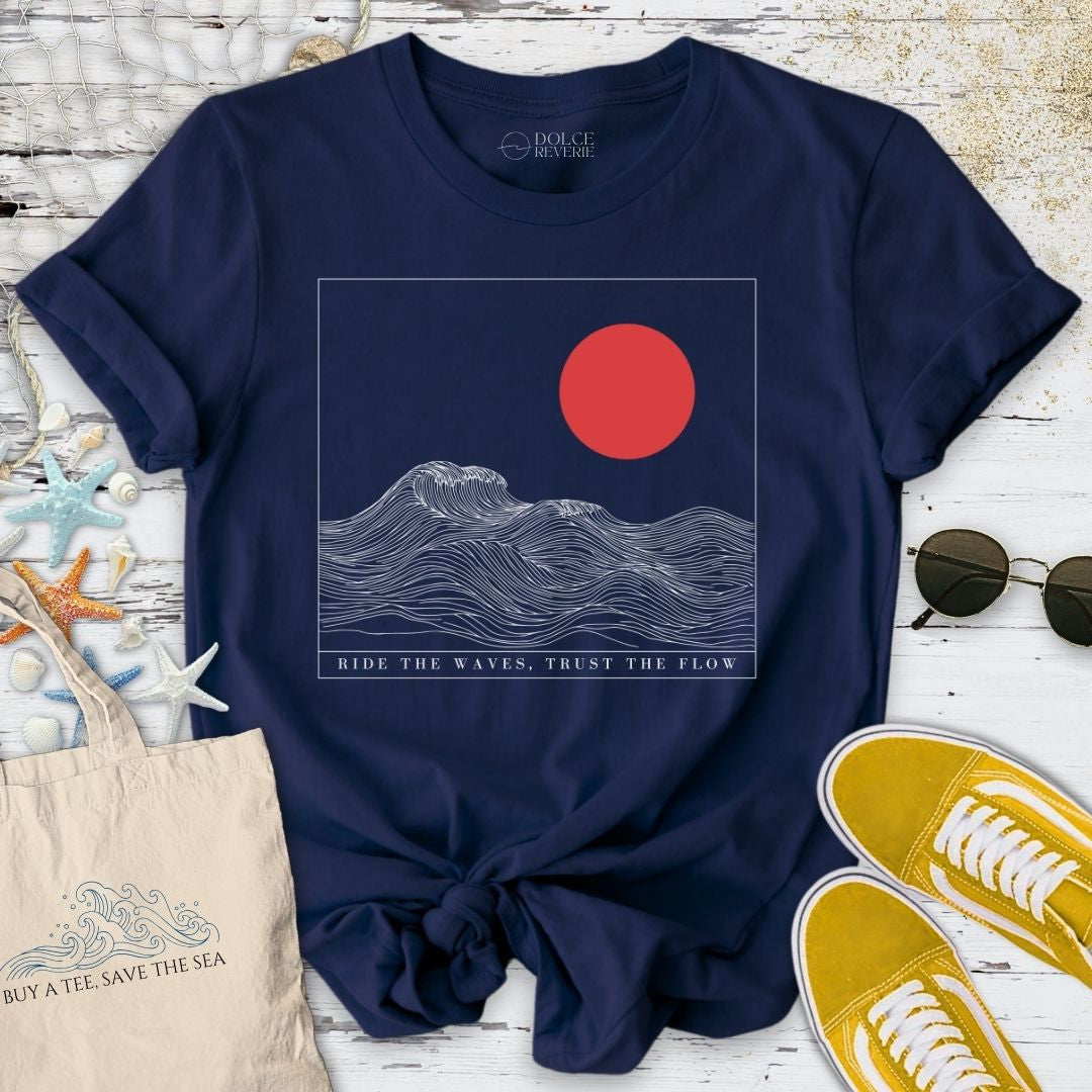 Trust the Flow T-Shirt - Ocean Graphic Tee - Gift for Ocean Lovers - Unisex