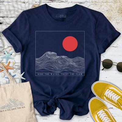 Trust the Flow T-Shirt - Ocean Graphic Tee - Gift for Ocean Lovers - Unisex