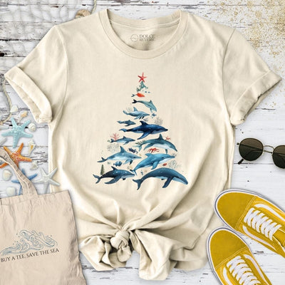 Marine Christmas T-Shirt - Ocean Graphic Tee - Gift for Ocean Lovers - Unisex