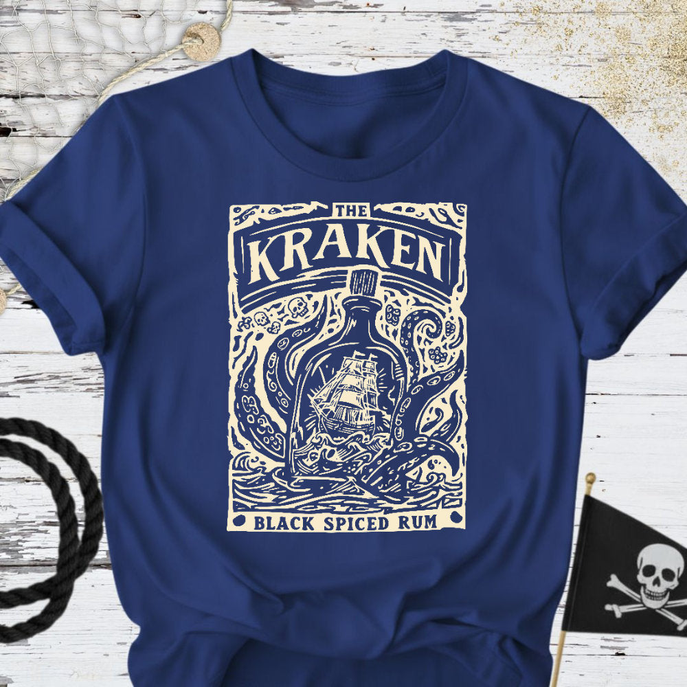 Kraken Rum T-Shirt - Ocean Graphic Tee - Gift for Ocean Lovers - Unisex