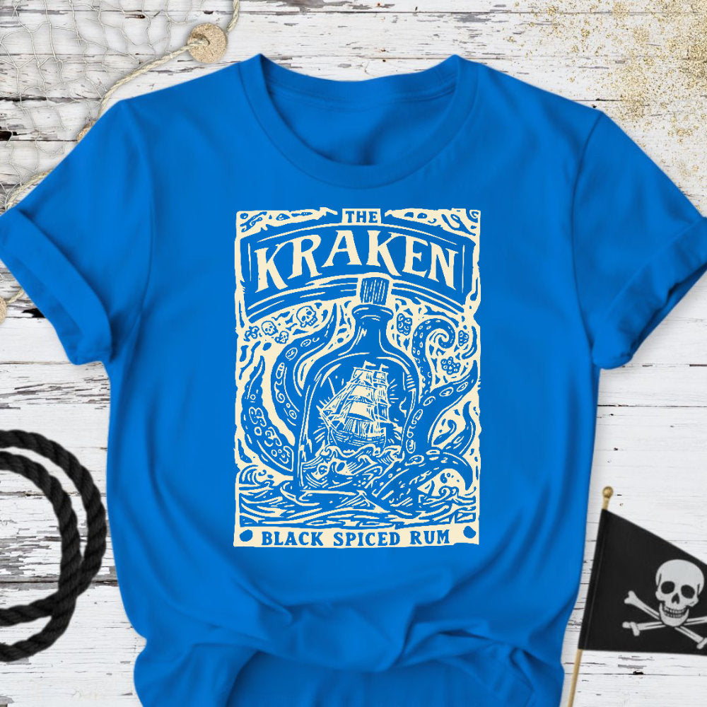 Kraken Rum T-Shirt - Ocean Graphic Tee - Gift for Ocean Lovers - Unisex