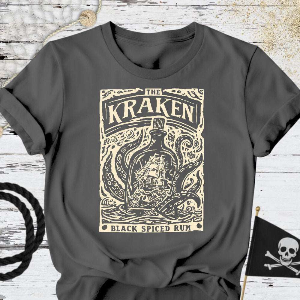 Kraken Rum T-Shirt - Ocean Graphic Tee - Gift for Ocean Lovers - Unisex