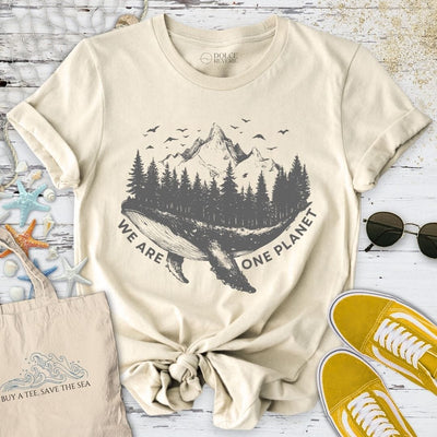 We Are One Planet T-Shirt - Ocean Graphic Tee - Gift for Ocean Lovers - Unisex