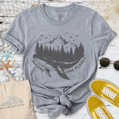 We Are One Planet T-Shirt - Ocean Graphic Tee - Gift for Ocean Lovers - Unisex