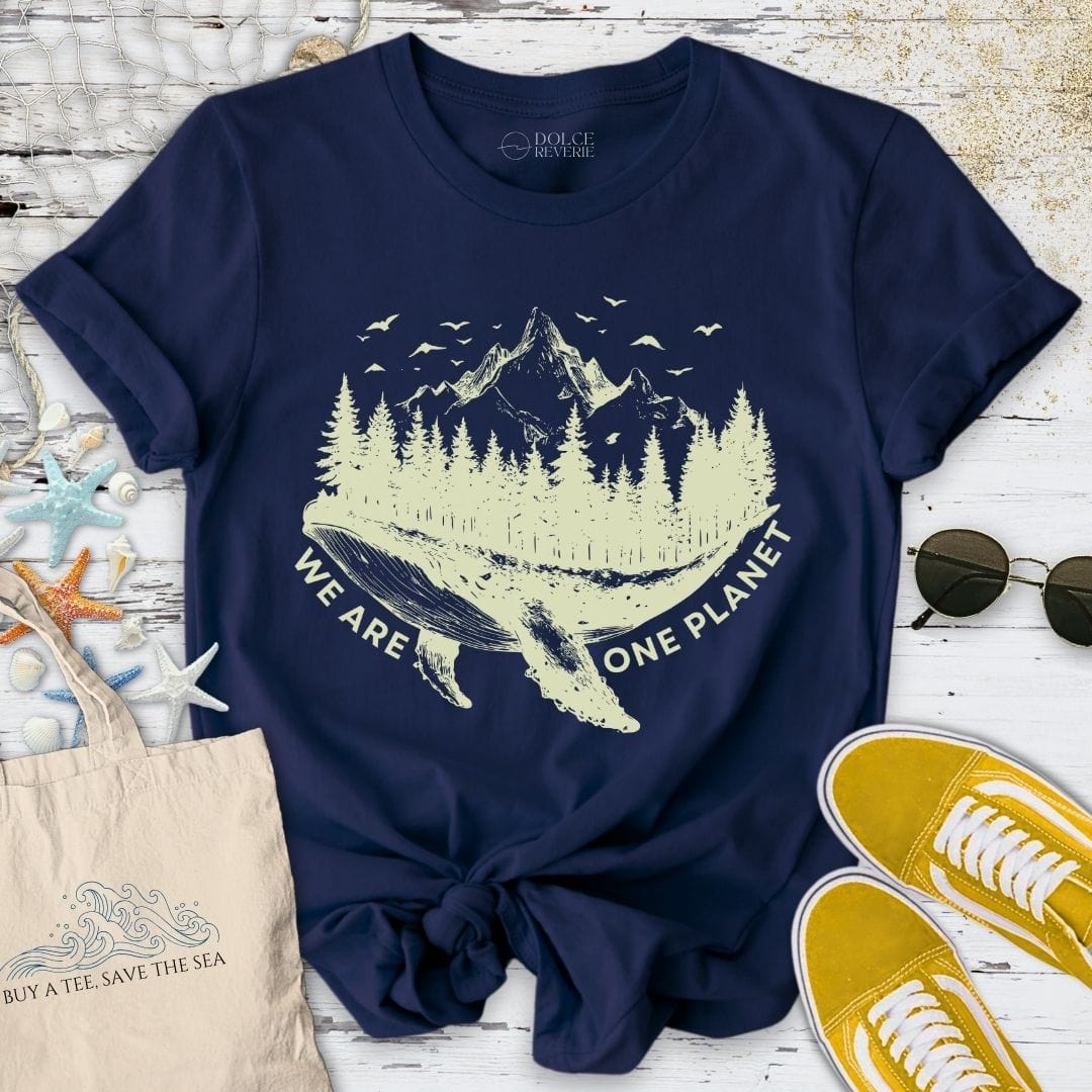 We Are One Planet T-Shirt - Ocean Graphic Tee - Gift for Ocean Lovers - Unisex