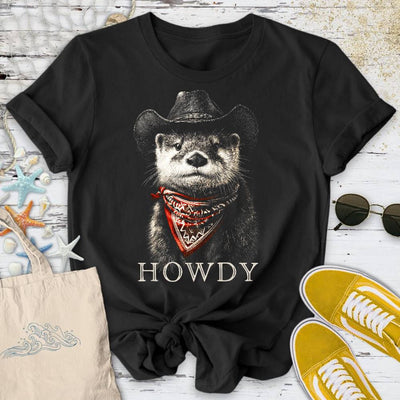 Howdy Otter T-Shirt - Ocean Graphic Tee - Gift for Ocean Lovers - Unisex