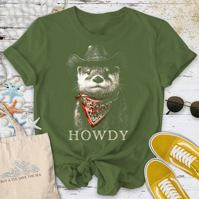Howdy Otter T-Shirt - Ocean Graphic Tee - Gift for Ocean Lovers - Unisex