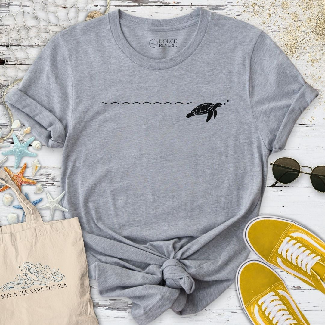 Turtle Trail T-Shirt - Ocean Graphic Tee - Gift for Ocean Lovers - Unisex