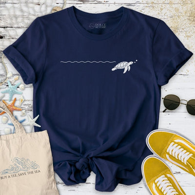 Turtle Trail T-Shirt - Ocean Graphic Tee - Gift for Ocean Lovers - Unisex