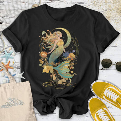 Whimsical Mermaid T-Shirt - Ocean Graphic Tee - Gift for Ocean Lovers - Unisex