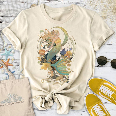 Whimsical Mermaid T-Shirt - Ocean Graphic Tee - Gift for Ocean Lovers - Unisex