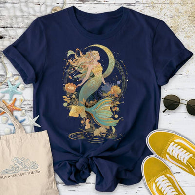Whimsical Mermaid T-Shirt - Ocean Graphic Tee - Gift for Ocean Lovers - Unisex