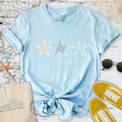 3 Starfish T-Shirt - Ocean Graphic Tee - Gift for Ocean Lovers - Unisex