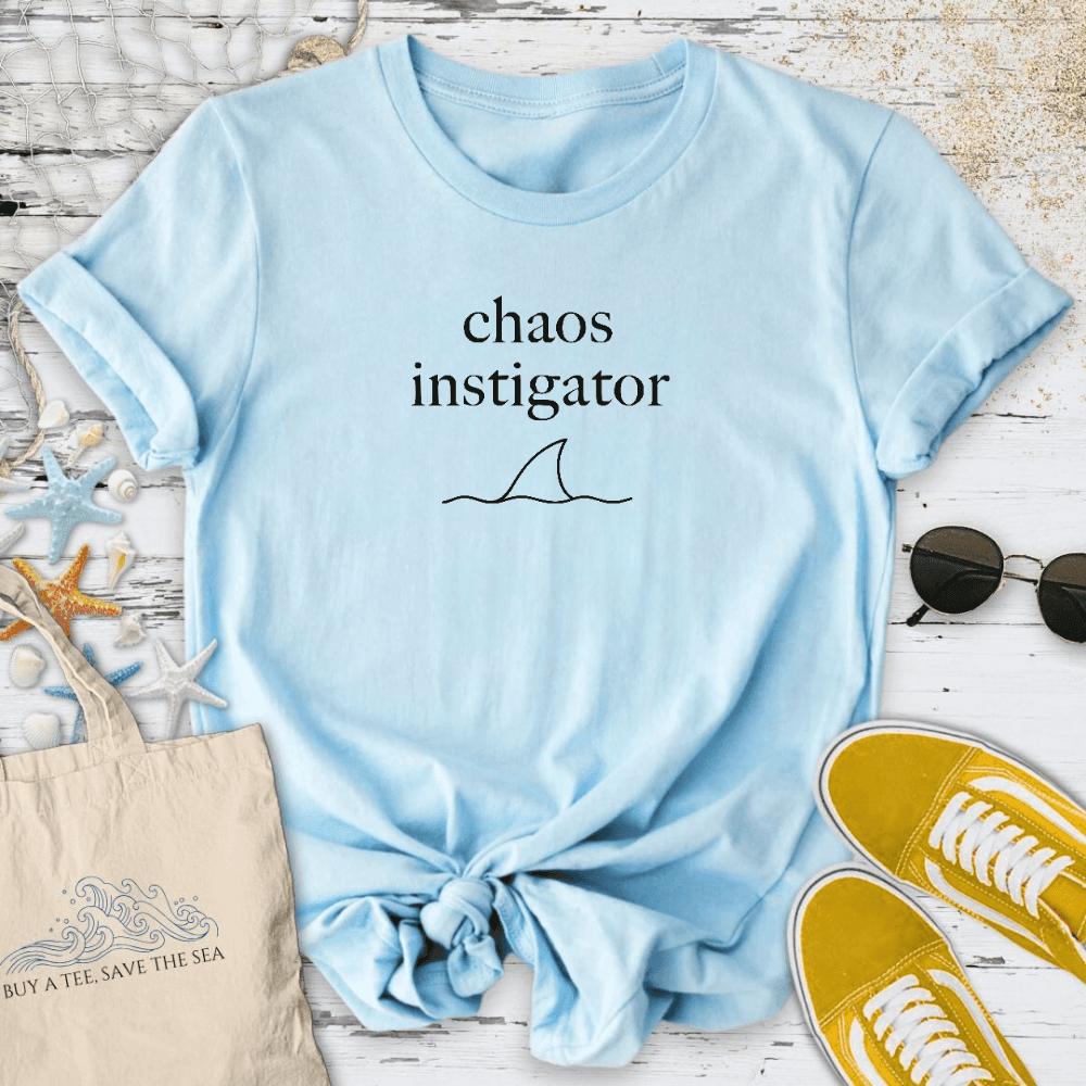 Chaos Instigator, Shark T-Shirt - Ocean Graphic Tee - Gift for Ocean Lovers - Unisex