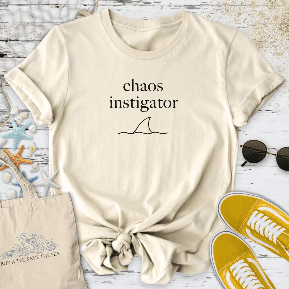Chaos Instigator, Shark T-Shirt - Ocean Graphic Tee - Gift for Ocean Lovers - Unisex