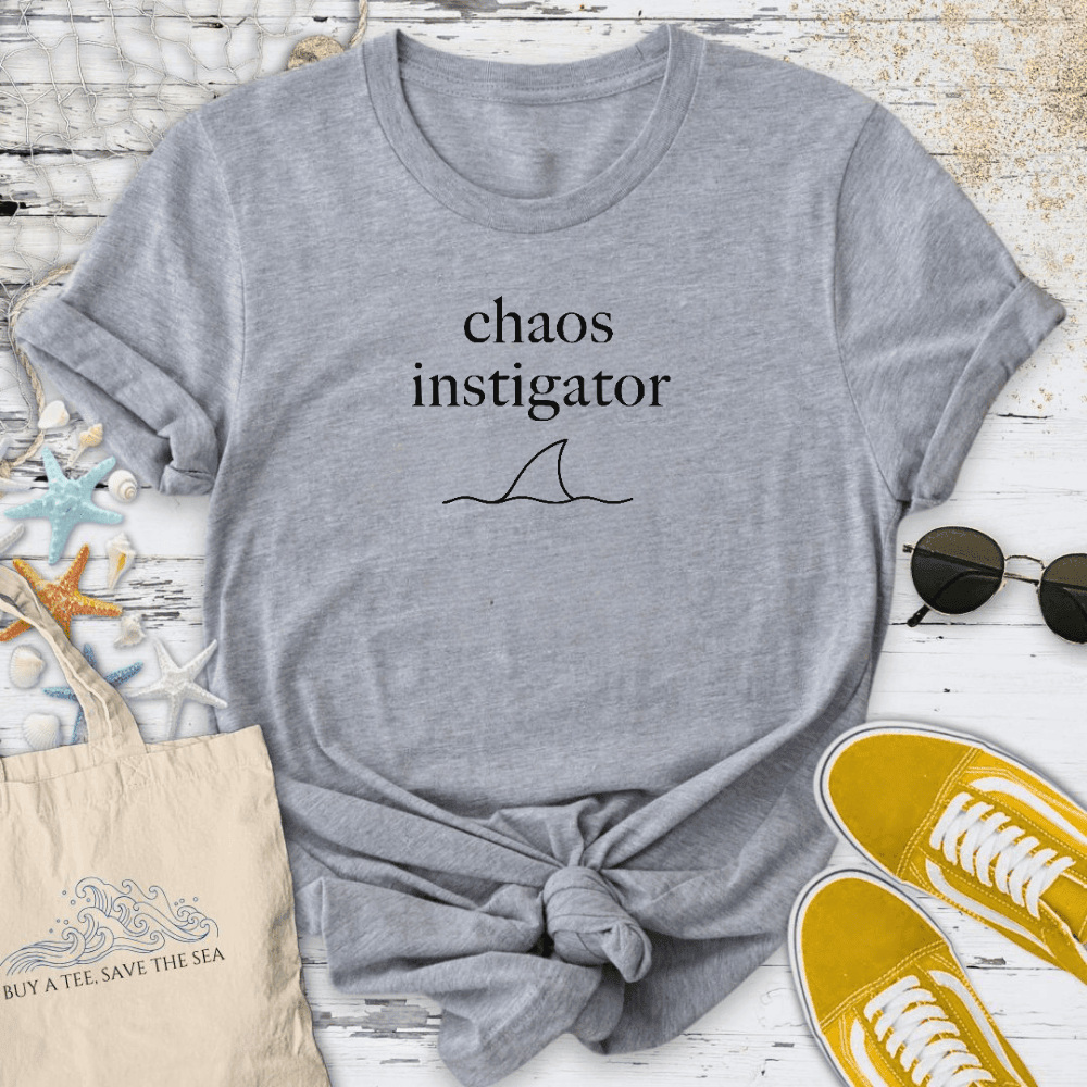 Chaos Instigator, Shark T-Shirt - Ocean Graphic Tee - Gift for Ocean Lovers - Unisex