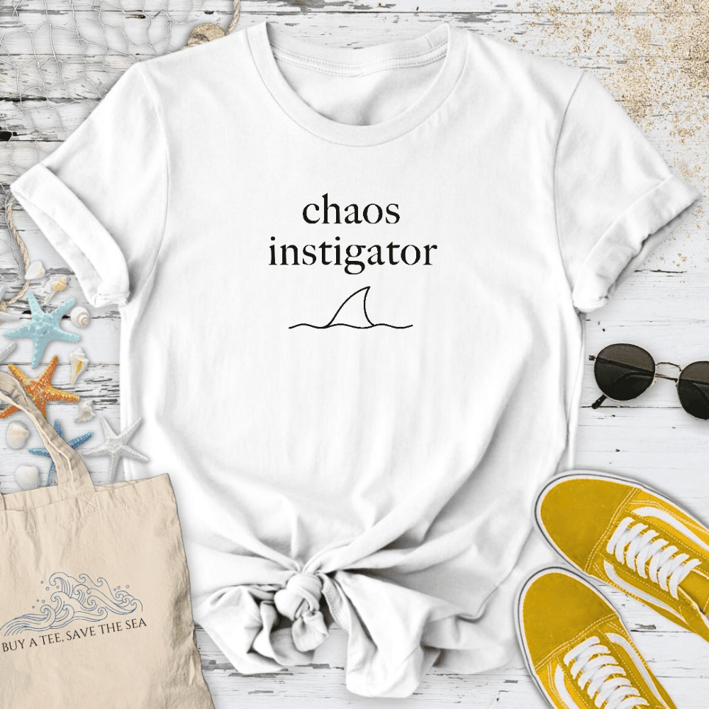 Chaos Instigator, Shark T-Shirt - Ocean Graphic Tee - Gift for Ocean Lovers - Unisex