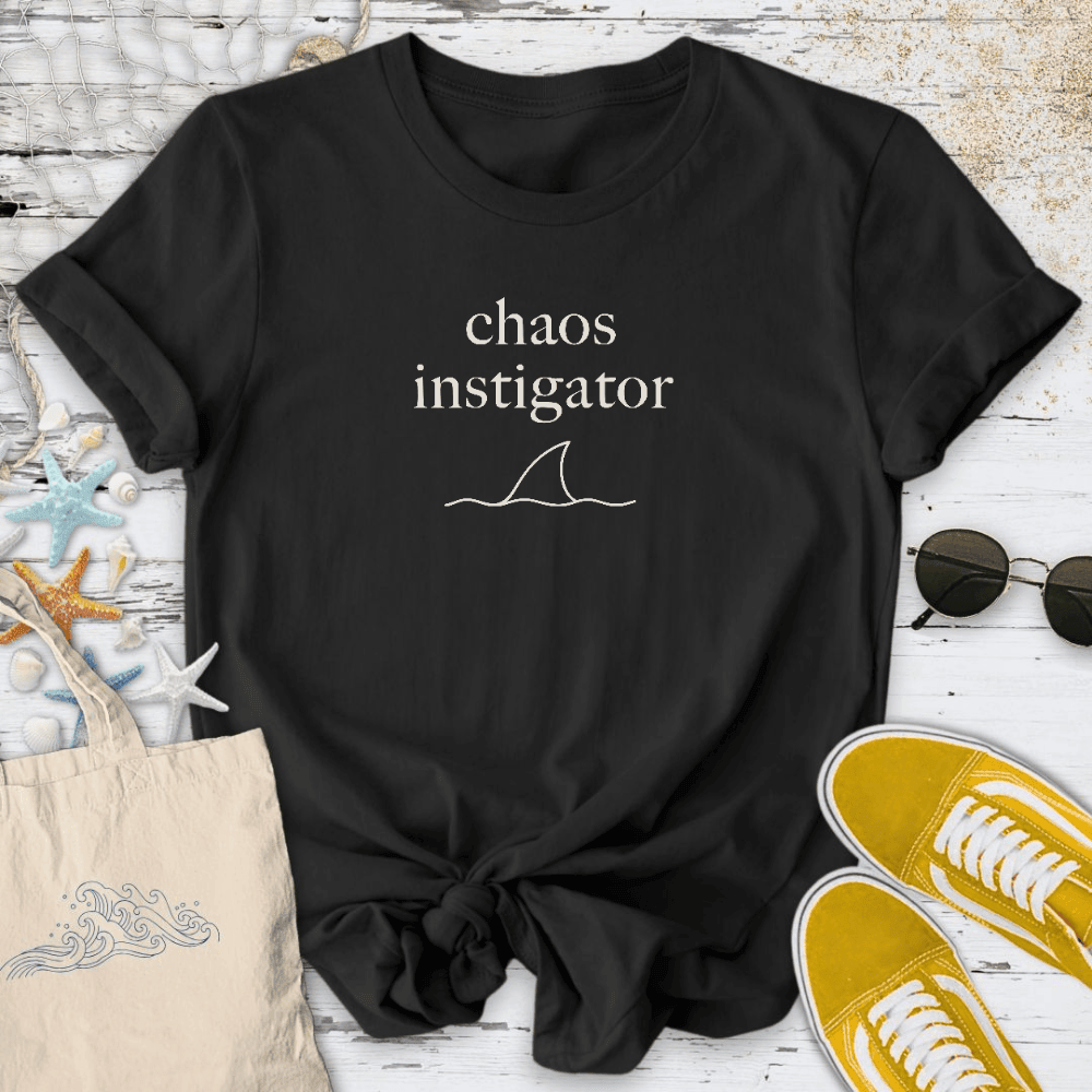 Chaos Instigator, Shark T-Shirt - Ocean Graphic Tee - Gift for Ocean Lovers - Unisex