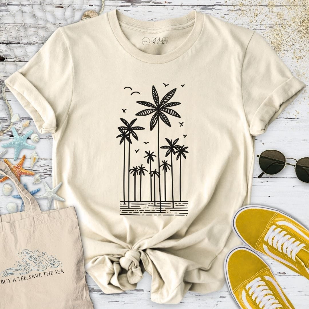 Palms T-Shirt - Ocean Graphic Tee - Gift for Ocean Lovers - Unisex