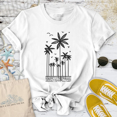 Palms T-Shirt - Ocean Graphic Tee - Gift for Ocean Lovers - Unisex