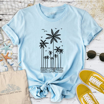 Palms T-Shirt - Ocean Graphic Tee - Gift for Ocean Lovers - Unisex