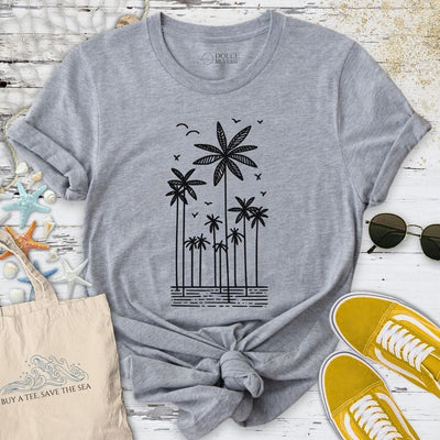 Palms T-Shirt - Ocean Graphic Tee - Gift for Ocean Lovers - Unisex