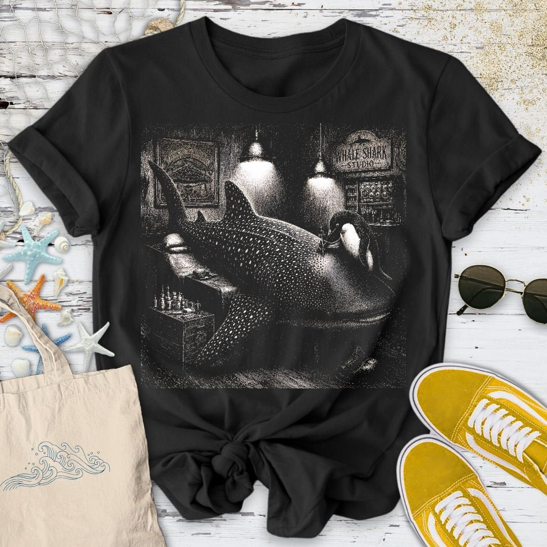 Whale Shark Tattoo T-Shirt - Ocean Graphic Tee - Gift for Ocean Lovers - Unisex