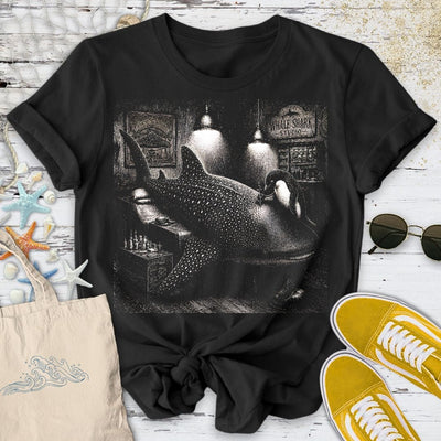 Whale Shark Tattoo T-Shirt - Ocean Graphic Tee - Gift for Ocean Lovers - Unisex