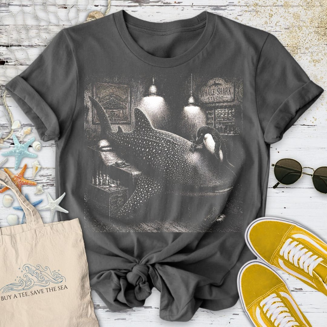 Whale Shark Tattoo T-Shirt - Ocean Graphic Tee - Gift for Ocean Lovers - Unisex