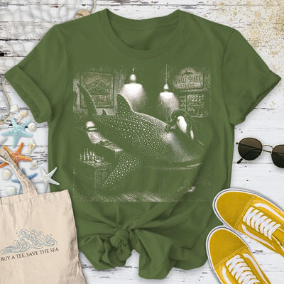 Whale Shark Tattoo T-Shirt - Ocean Graphic Tee - Gift for Ocean Lovers - Unisex
